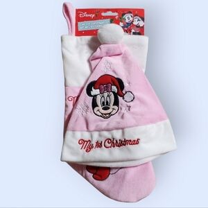 Disney's Minnie Mouse My 1st Christmas Embroidered Hat & Stocking